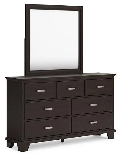 Covetown 6-Drawer Dresser With Matching Wall Mirror 1
