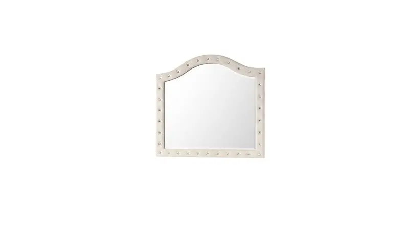 Cream-Framed Mirror – Galaxy Home Sophia 1