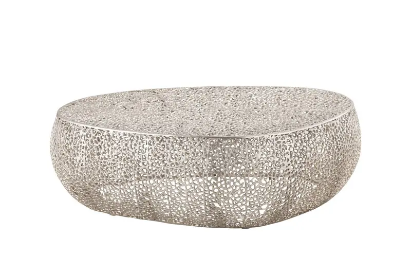 Ct3601-50 Coffee Table – Metallic Silver Surface 1