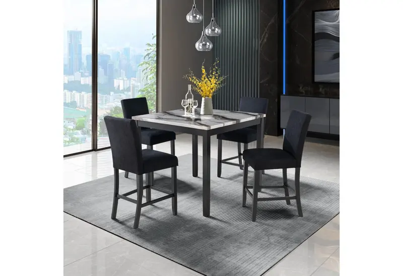 D4054 Modern Bar Table Set Including Four Matching Bar Stools 1