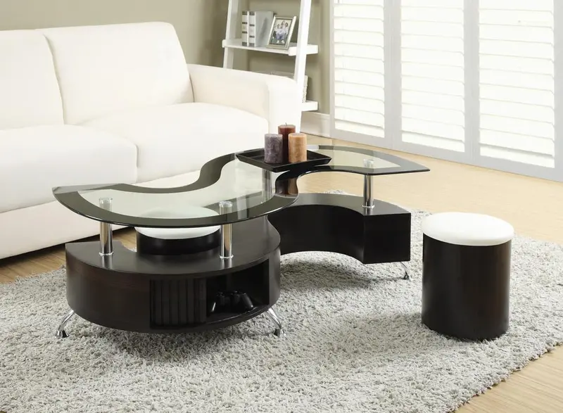 Delange Motion White Coffee Table – Minimalist Lift-Top Design 1