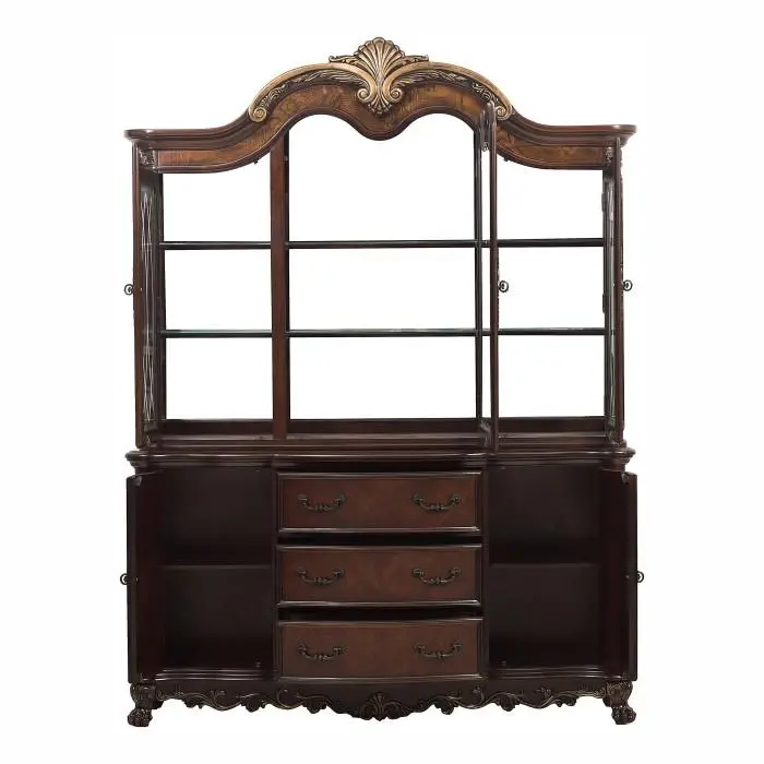 Deryn Park Dark Cherry Buffet And Hutch With Storage – 2243-50* 1
