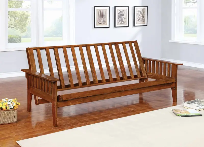 Distressed Oak Traditional Futon Frame 1
