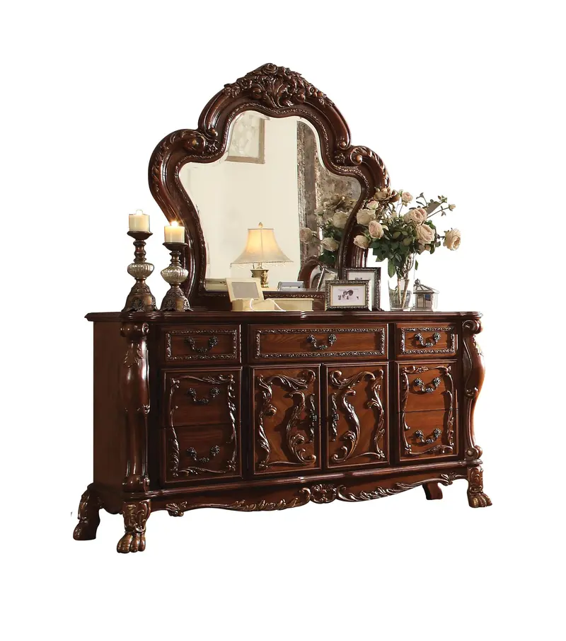 Dresden Cherry Oak Framed Wall Mirror 1