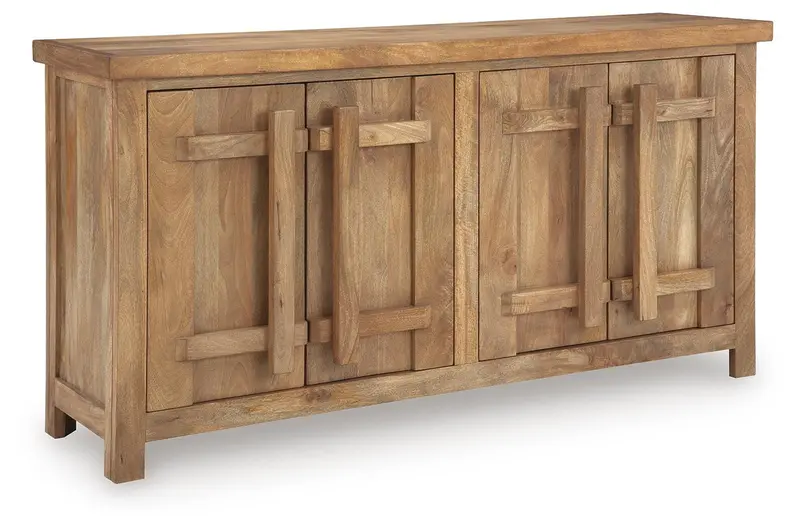 Dresor Mid-Century Accent Cabinet With Open Shelving 1