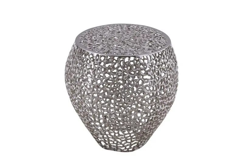 Et3403-18 Modern Coffee Table – Brushed Silver Finish 1