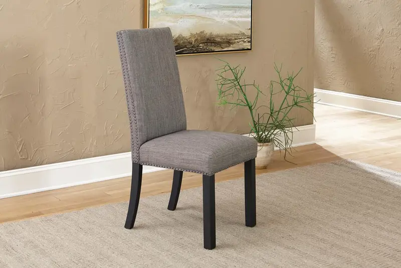 Fabric Dining Chair With Curved Backrest And Wooden Frame 1