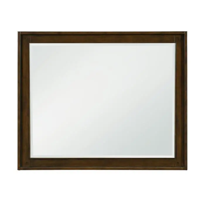 Frazier Beveled Mirror – Dark Cherry Framed Wall Mirror (Model 1649-6) 1