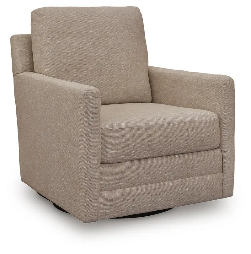 Freybourne Swivel Accent Chair In Premium Nuvella Fabric 1