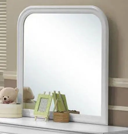 Galaxy Home Louis Phillipe Oval Mirror – White Distressed Frame 1