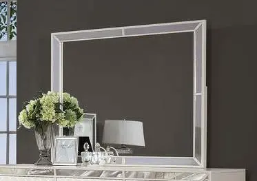 Galaxy Home Madison Wall Mirror – Textured Beige Frame 1
