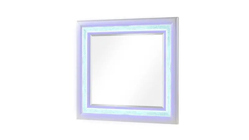 Galaxy Home Passion Framed Mirror – Milky White Design 1