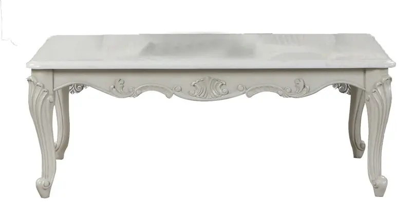 Galaxy Home Tuscan Rectangular Coffee Table – Grey Wash Wood And Metal Base 1