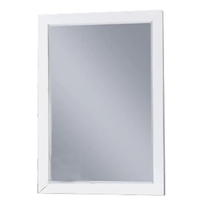 Galen Oval Wall Mirror – Bright White Framed Bathroom Or Bedroom Accent B2053W-6 1