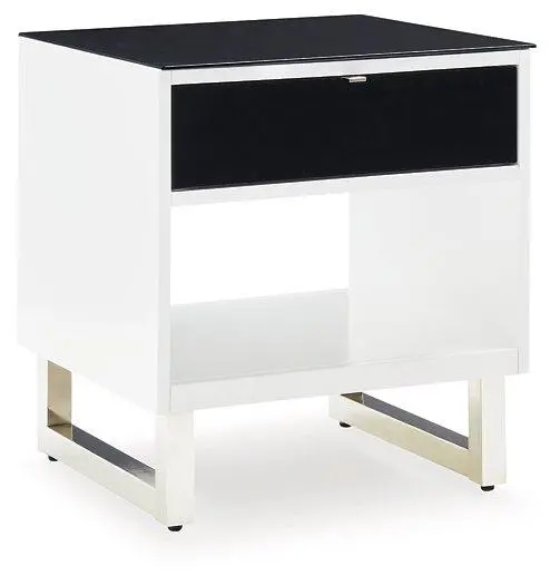 Gardoni Minimalist End Table – Solid Wood Top 1