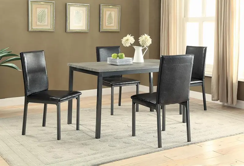 Garza Black Fabric Upholstered Accent Chair 1