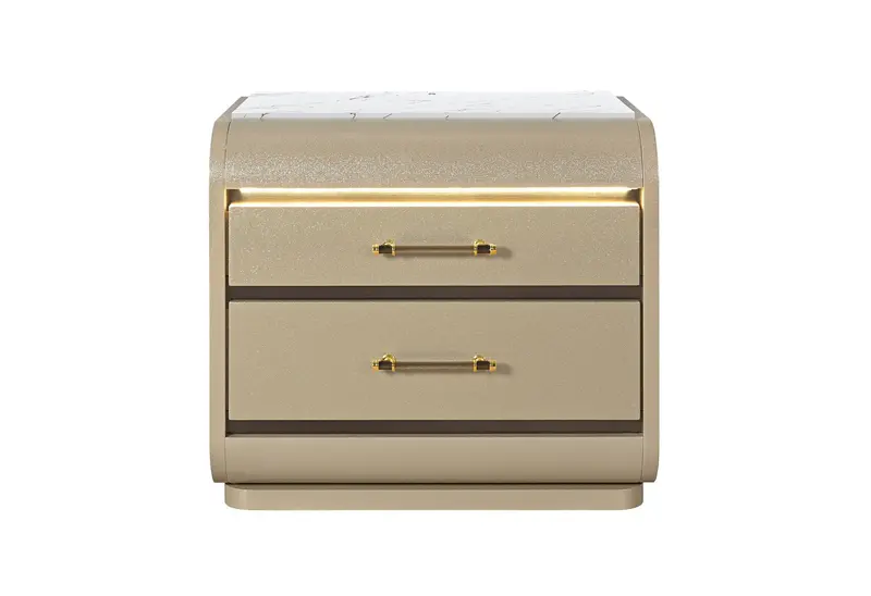 Genesis Gold Led Nightstand 1