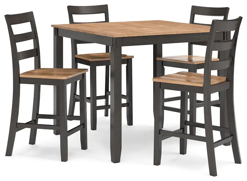 Gesthaven Counter-Height Dining Set – Table With 4 Matching Barstools (5-Piece) 1