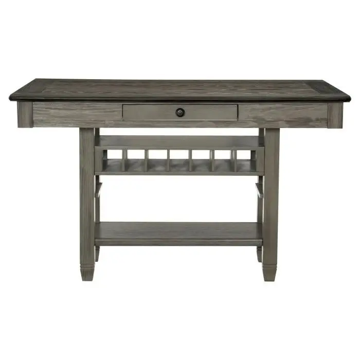 Granby Counter-Height Dining Table In Coffee & Antique Gray Finish 1