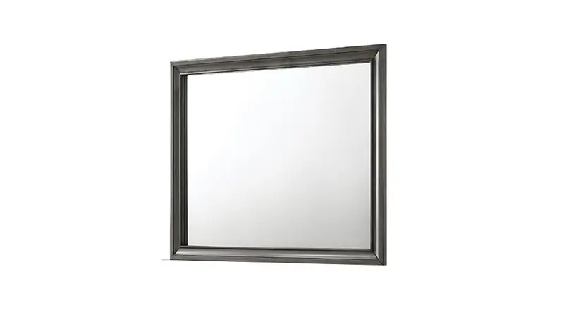 Gray Matrix Oval Mirror By Galaxy Home 1