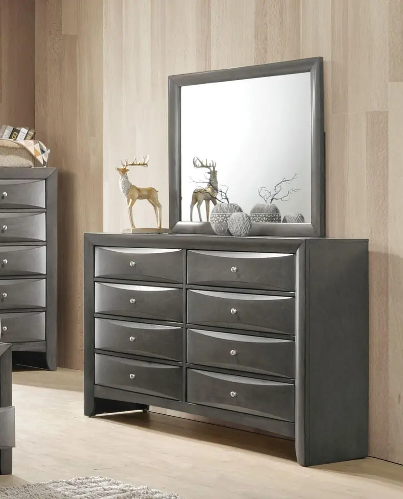 Gray Oak Framed Mirror – Ireland Collection 1