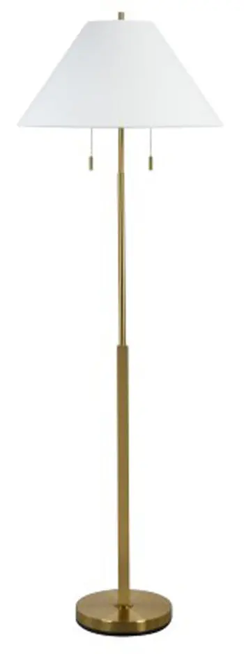 Haigwood Arched Floor Lamp With Linen Drum Shade 1