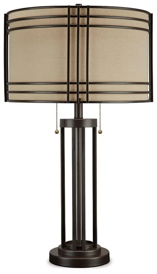 Hanswell Ceramic Table Lamp With Linen Shade 1