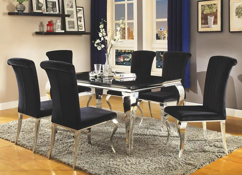 Hollywood Glam Chrome Accent Side Chair 1