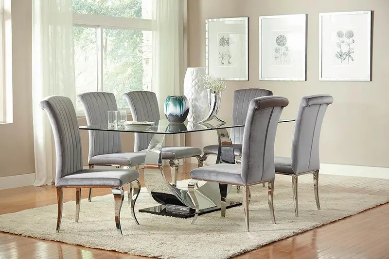 Hollywood Glam Chrome-Finished Dining Chair 1