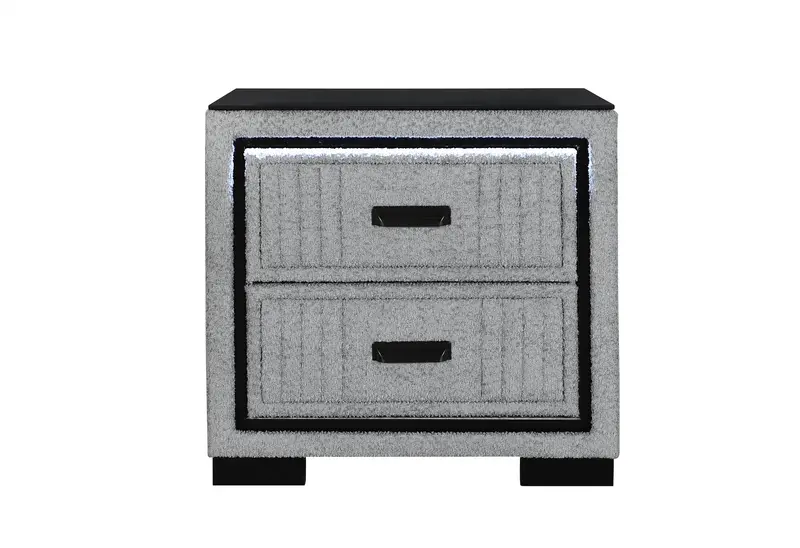 Isabella Grey Led Nightstand 1