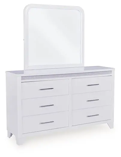 Jarlee 6-Drawer Dresser With Matching Wall Mirror 1