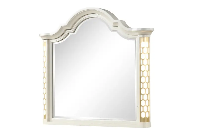 Jasmine Beige Oval Mirror – Gentle-Tone Wall Accent 1