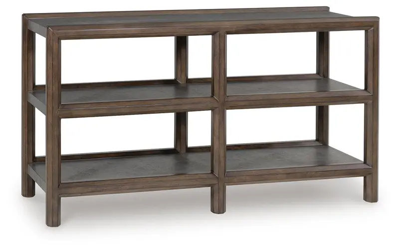 Kallenny Slim Sofa Table With Open Shelving 1