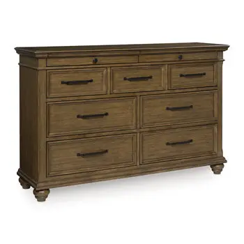 Karallin 7-Drawer Dresser With Coordinating Full-Length Mirror 1