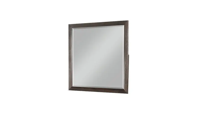 Kenzo Brown Framed Mirror – Natural-Tone Reflective Decor 1