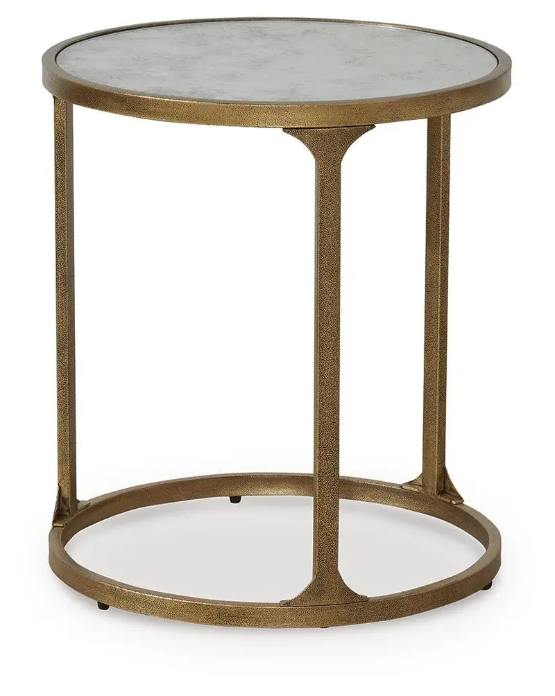 Korajane Minimalist End Table With Geometric Base 1