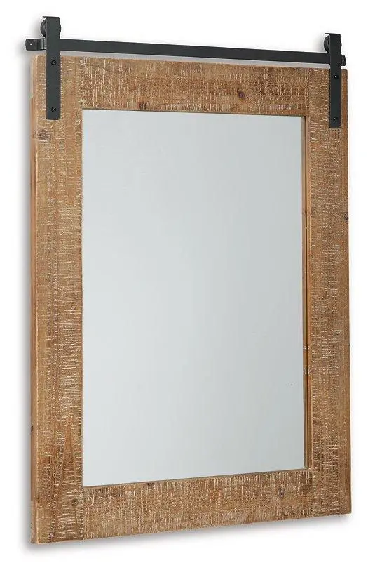 Lanie Round Wall-Mounted Accent Mirror With Gold Finish 1