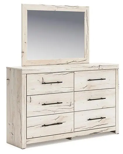 Lawroy 6-Drawer Dresser With Integrated Full-Length Mirror 1