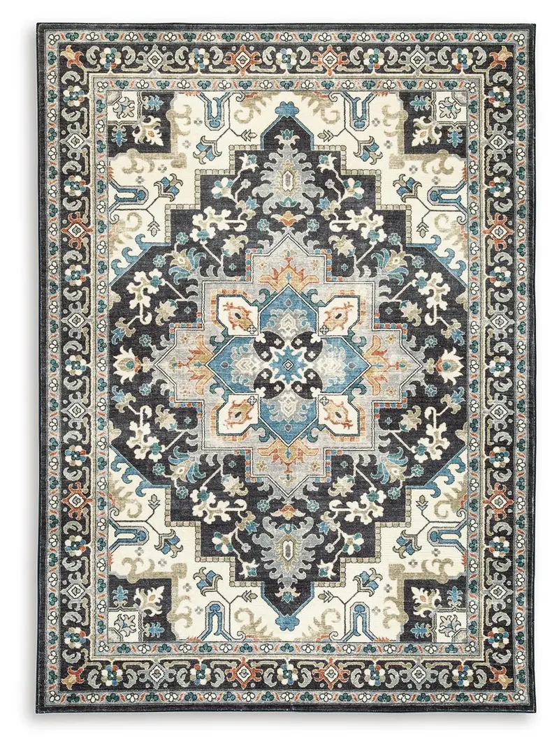 Leningston Stain-Resistant Washable Area Rug 1
