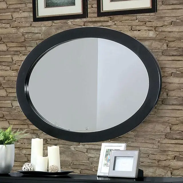 Lennart Ii Black Oval Decorative Mirror 1