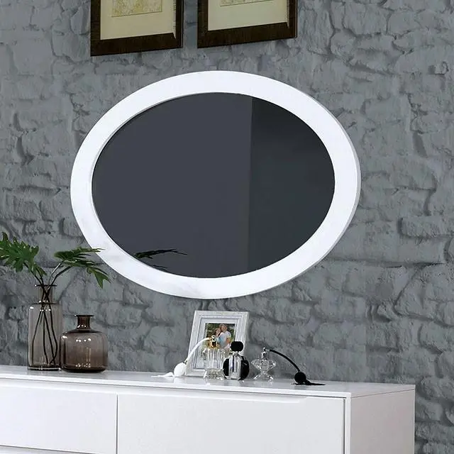 Lennart Ii White Oval Accent Mirror 1