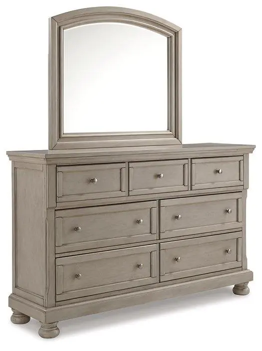 Lettner 5-Drawer Dresser With Matching Wall Mirror 1