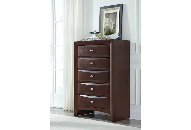 Linda New Merlot 7-Drawer Chest For Extra Clothing Storage 1