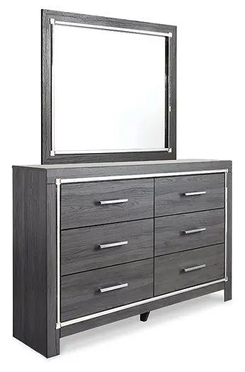 Lodanna 6-Drawer Dresser With Matching Wall Mirror 1