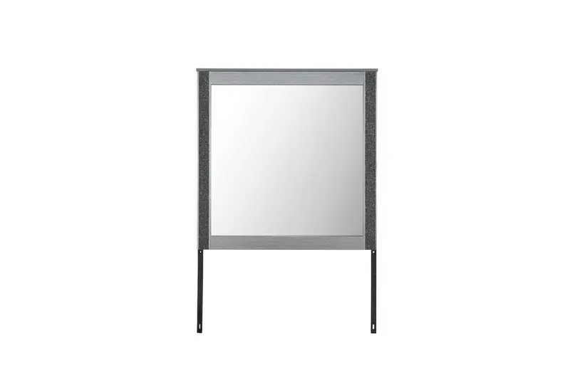 Logan Silver Framed Wall Mirror With Contemporary Edge 1