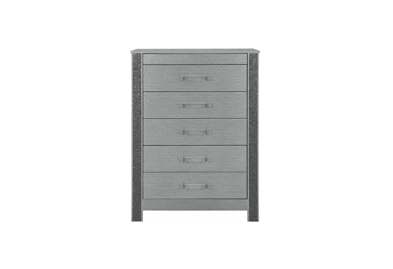 Logan Silver Tall Chest Of Drawers For Compact Spaces 1