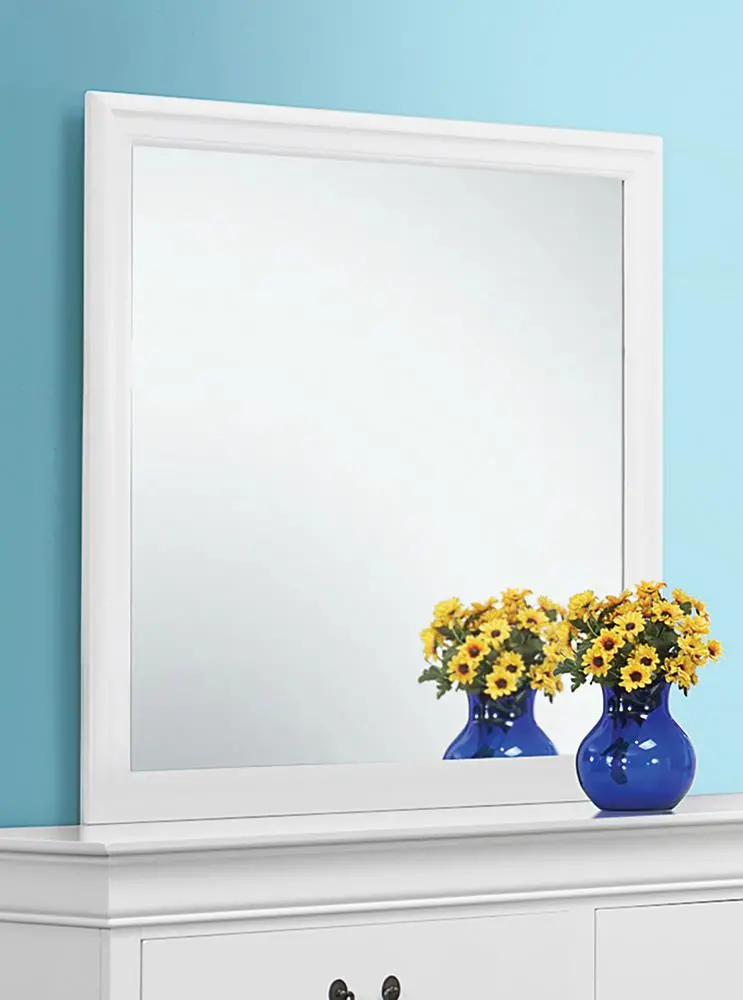Louis Philippe Beveled Mirror For White Dresser 1