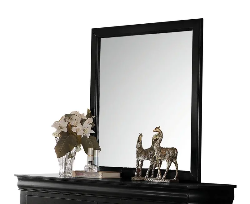 Louis Philippe Black Framed Wall Mirror 1