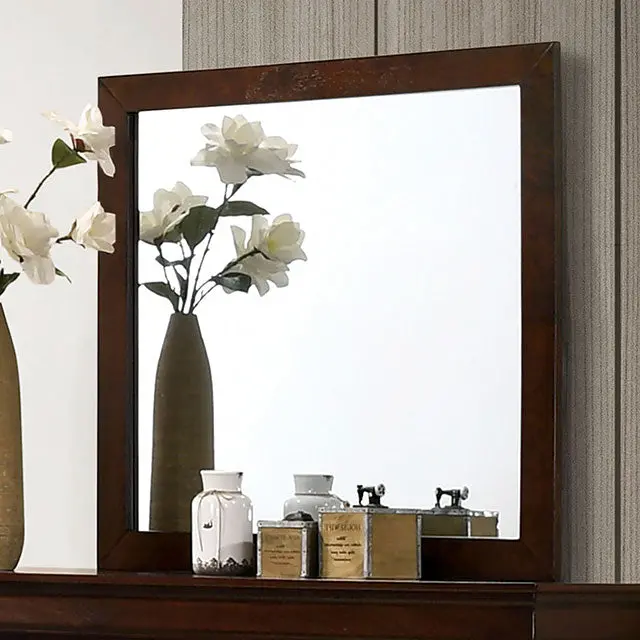 Louis Philippe Cherry Wood Mirror – Warm Finish Accent 1