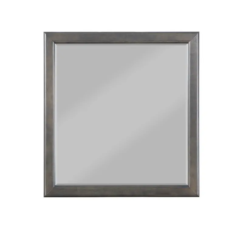 Louis Philippe Dark Gray Beveled Edge Mirror 1
